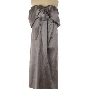 Barbara Bui Pewter Strapless Cocktail Dress